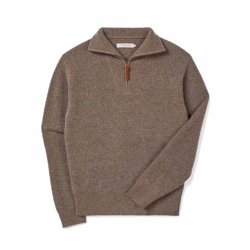 R.M. Williams Linton 1/4 Zip Lambswool Knit image number 2
